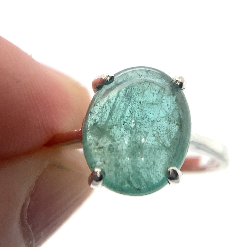 Emerald 4.30ct Platinum Finish Solid 925 Sterling Silver Ring
